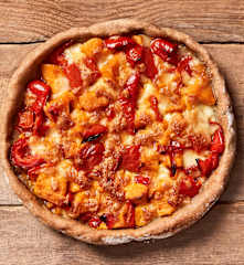 Torta salata patate dolci e peperoni