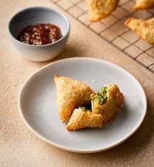 Potato, Pea and Onion Samosa