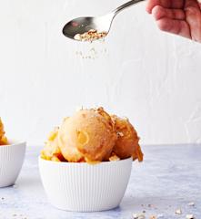 Helado de melocotón