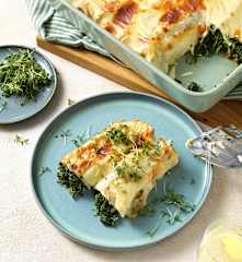 Überbackene Spinat-Palatschinken