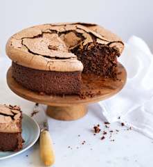 Gâteau chocolat-café meringué