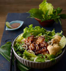 豬肉生菜乾撈麵(高樓麵)