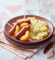Brochettes merguez-abricot