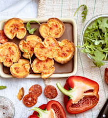 Bouchées aux chorizo et poivron