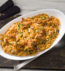 Fideuá de costillas de cerdo adobadas (La fideuá de la Tía Mary)