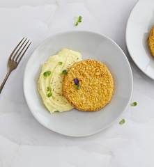 Cotolette di sedano rapa con crema di patate (senza lattosio)