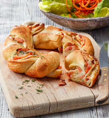 Lachszopf mit Dillcreme