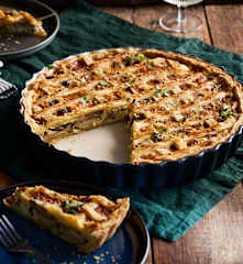 Gedeckte Waldpilz-Tarte