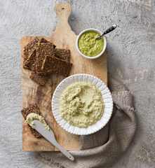 White bean dip with chimichurri