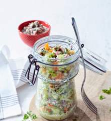 Speck-Zwiebel-Sahne-Dressing