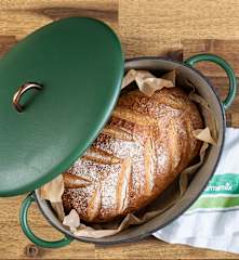 Buttermilk loaf baked in a cast iron pot