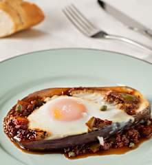 Berenjenas rellenas con huevo