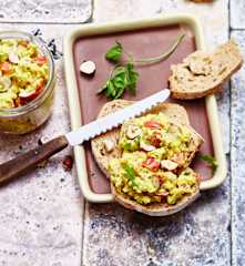 Tartinade fondante et craquante aux courgettes