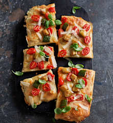 Pizza végétarienne à fermentation longue