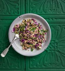 Mixed grain salad with lemon and honey dressing