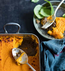 Parmentier de bœuf et purée de carottes
