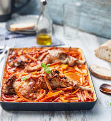 Cuisse de dinde à la tomate et aux légumes
