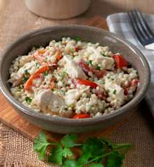 Sorgo con pollo e peperoni (senza glutine)