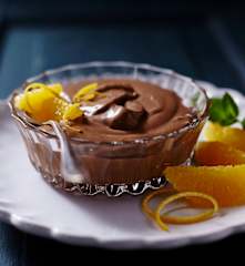 Mousse al cioccolato e arancia (senza glutine)