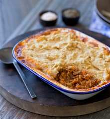Shepherd's pie with butter bean mash