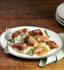 Colcannon with Sausages and Guinness Gravy