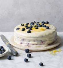 Torta ai mirtilli con crema al limone