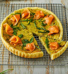 Quiche salmone e rucola