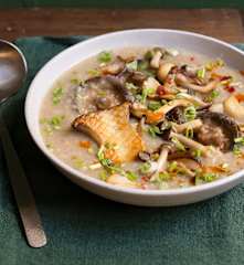 Congee aux champignons