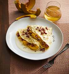 Crêpes con zucca e guanciale (TM6)