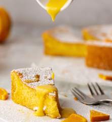 Bizcocho ligero con orange curd