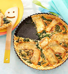 Quiche aux épinards et au fromage à raclette