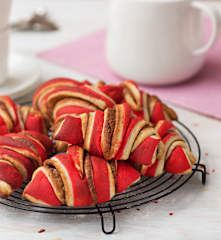 Croissant de brioche y hojaldre bicolor