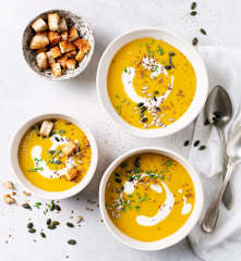 Soupe onctueuse végétarienne
