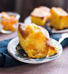 Minicakes pêche-abricot