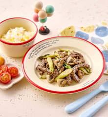 时蔬炒低温慢煮牛里脊