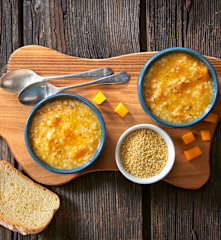 Kürbissuppe mit Hirse