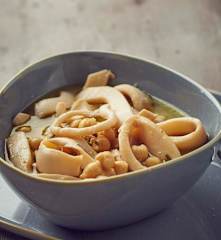 Zuppa di seppie e ceci a Cottura Lenta