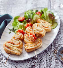 Tannenbaumspieße mit Lachs