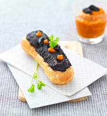 Eclairs à la tapenade et ratatouille