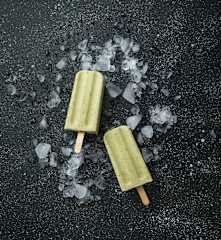 Avocado and banana popsicles
