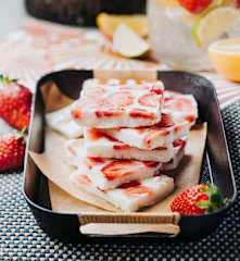 Yaourt glacé aux fraises