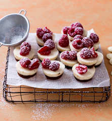 Minicheesecakes de chocolate blanco