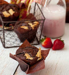 Muffins de tres chocolates