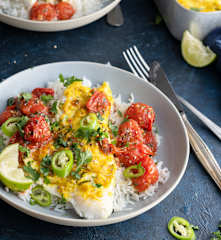 Baked Turmeric Fish and Tomato Salsa