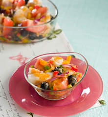 Esqueixada de bacalao