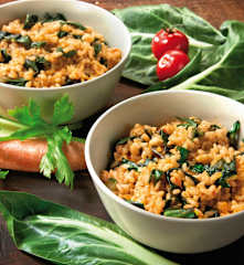 Riso integrale con bietole