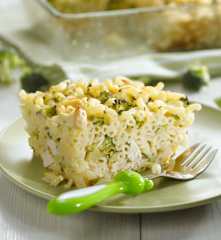 Zapečené těstoviny s kuřetem a brokolicí