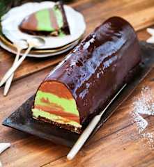 Bûche glacée menthe-chocolat