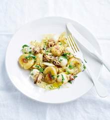 Choquinhos salteados com batata a murro