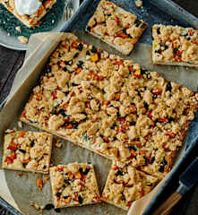 Kürbis-Apfel-Streuselkuchen